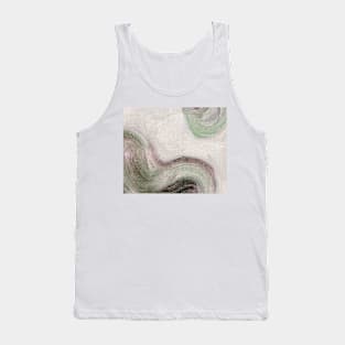 Purple Green Gray Abstract Art Tank Top